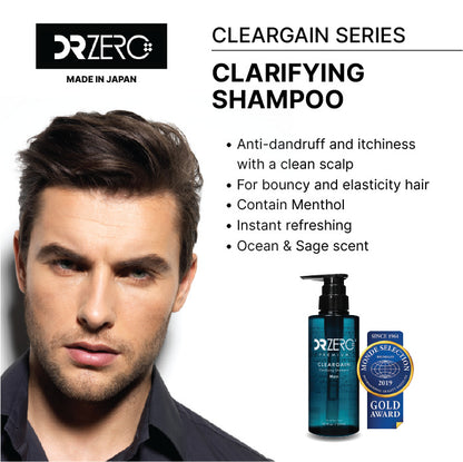 DR ZERO CLEARGAIN CLARIFYING SHAMPOO 300ML - 2 TYPES