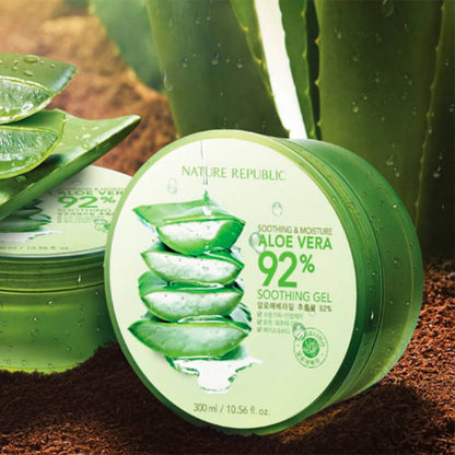 NATURE REPUBLIC SOOTHING & MOISTURE ALOE VERA 92% SOOTHING GEL 300ML