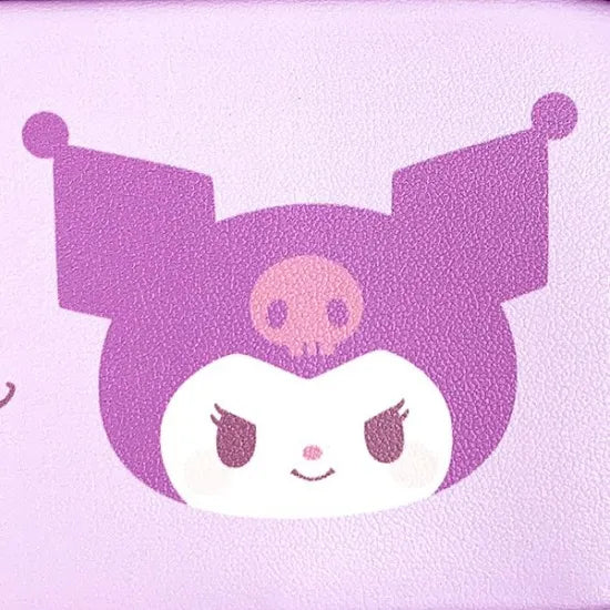 Sanrio Kuromi Leather full-open pencil case