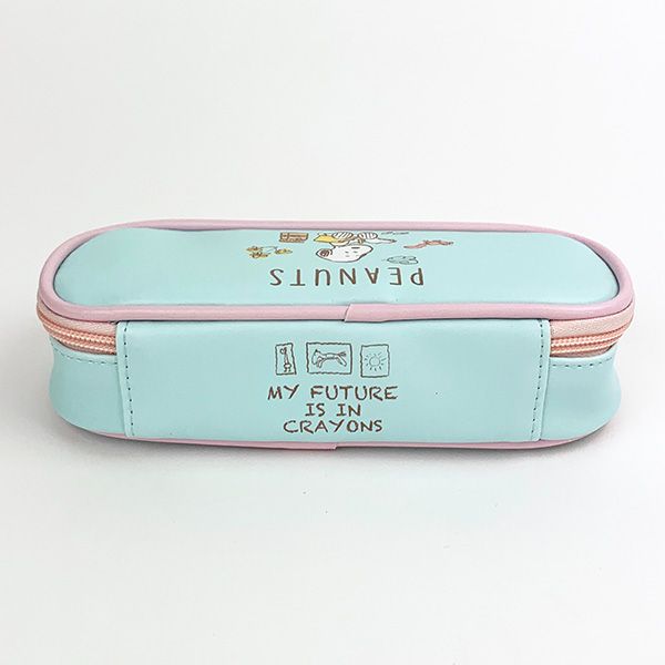 Sanrio Snoopy leather full-open pencil case