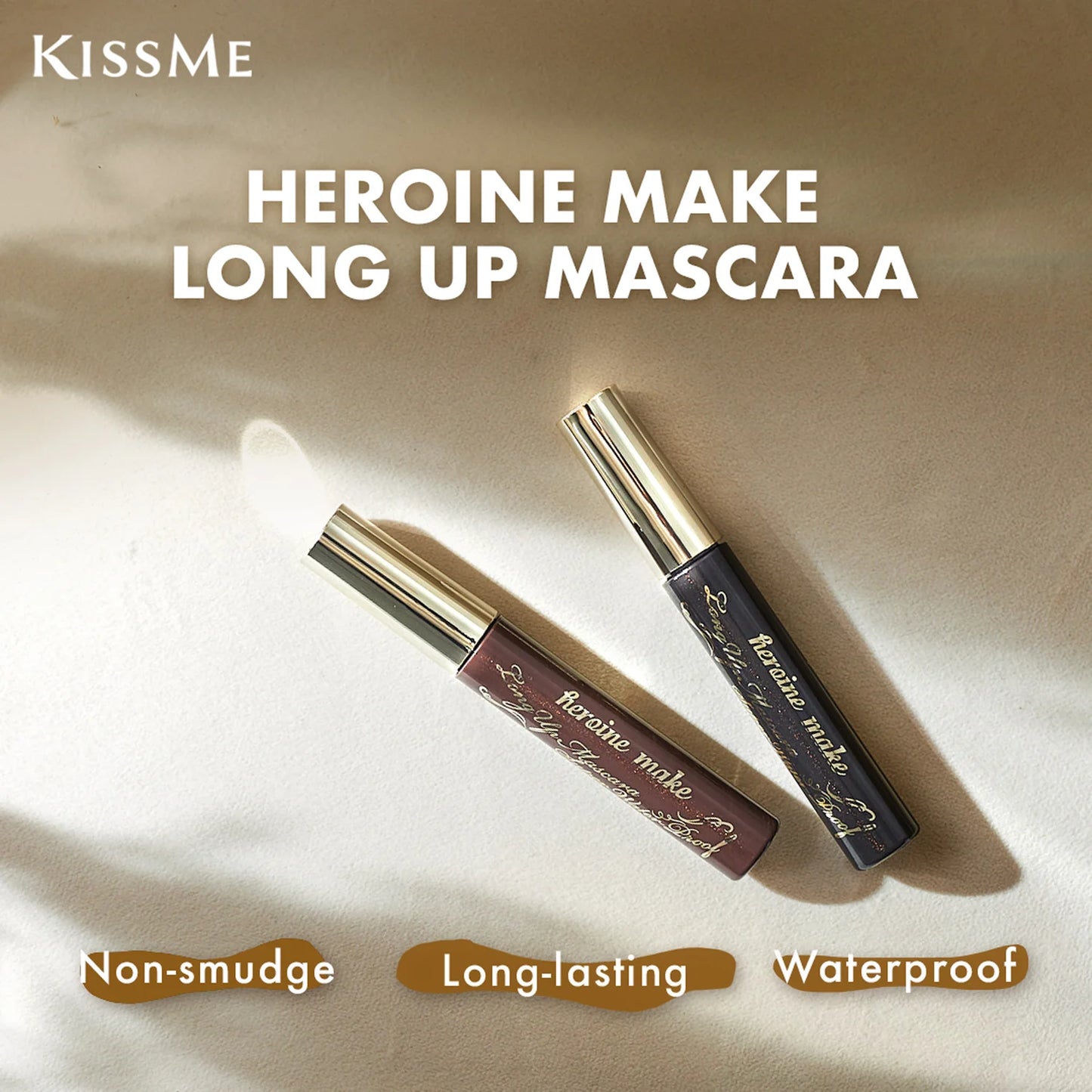 KISS ME HEROINE MAKE LONG UP MASCARA SUPER WATERPROOF - 2 COLOURS