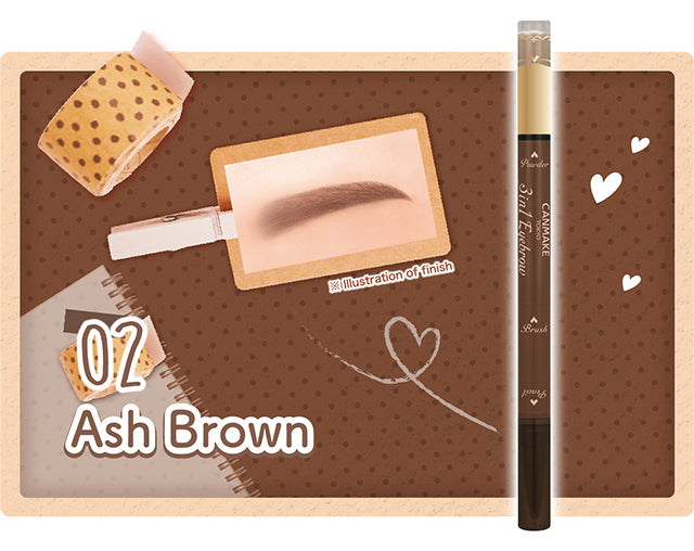 CANMAKE 3IN1 EYEBROW PENCIL 10G - 2 COLOURS