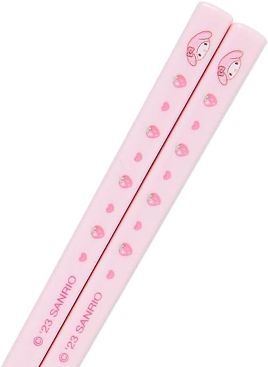 Sanrio Fork Spoon Chopsticks Tableware Set with Three-dimensional My Melody Case