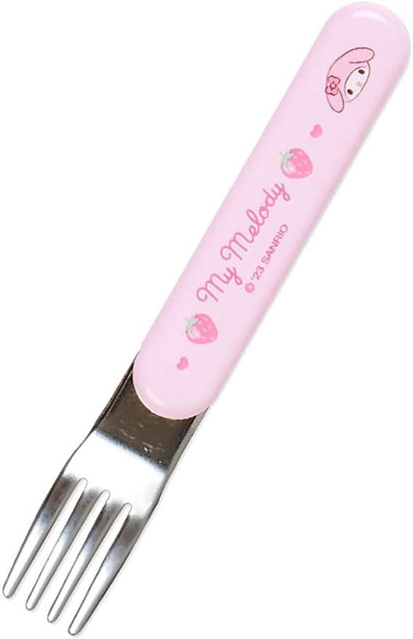 Sanrio Fork Spoon Chopsticks Tableware Set with Three-dimensional My Melody Case