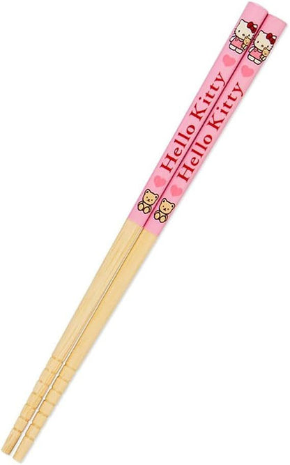 Sanrio Fork Spoon Chopsticks Tableware Set with Case - Hello Kitty