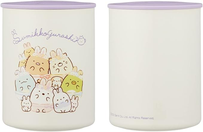 SKATER KCLJC6AG-A SANRIO ANTIBACTERIAL INSULATED BENTO BOX, LUNCH JAR, SUMIKKO GURASHI, RABBIT RICE BOW, 12.0 FL OZ (560 ML)