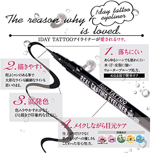 K-Palette Real Lasting Eyeliner, 24h Waterproof, Super Black