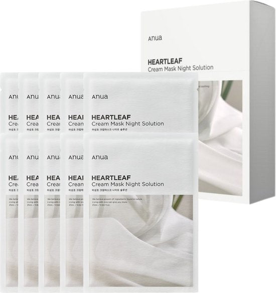 ANUA HEARTLEAF CREAM MASK NIGHT SOLUTION PACK 25ML - 2 SIZES