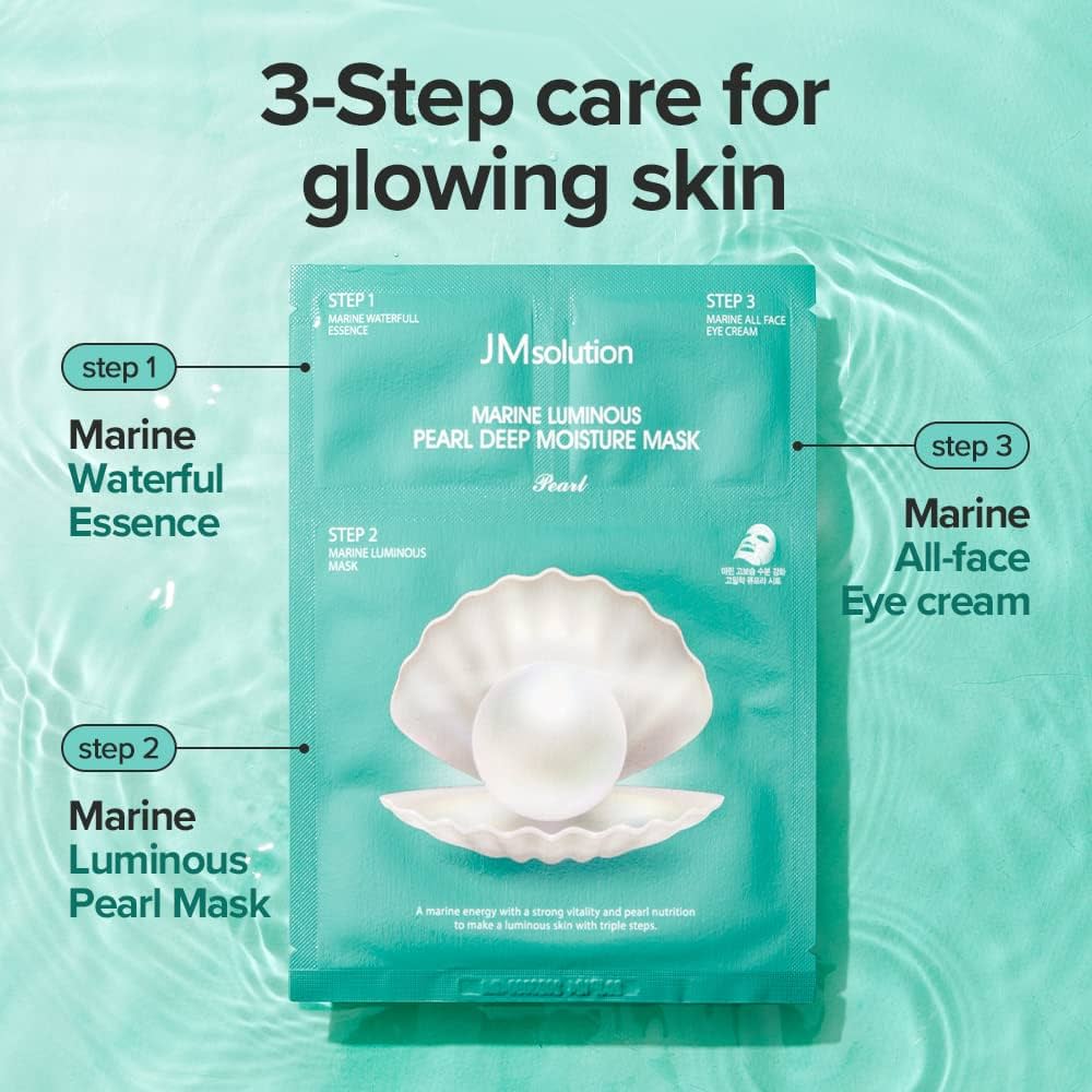 JM SOLUTION MARINE LUMINOUS PEARL DEEP MOISTURE MASK 10 SHEET