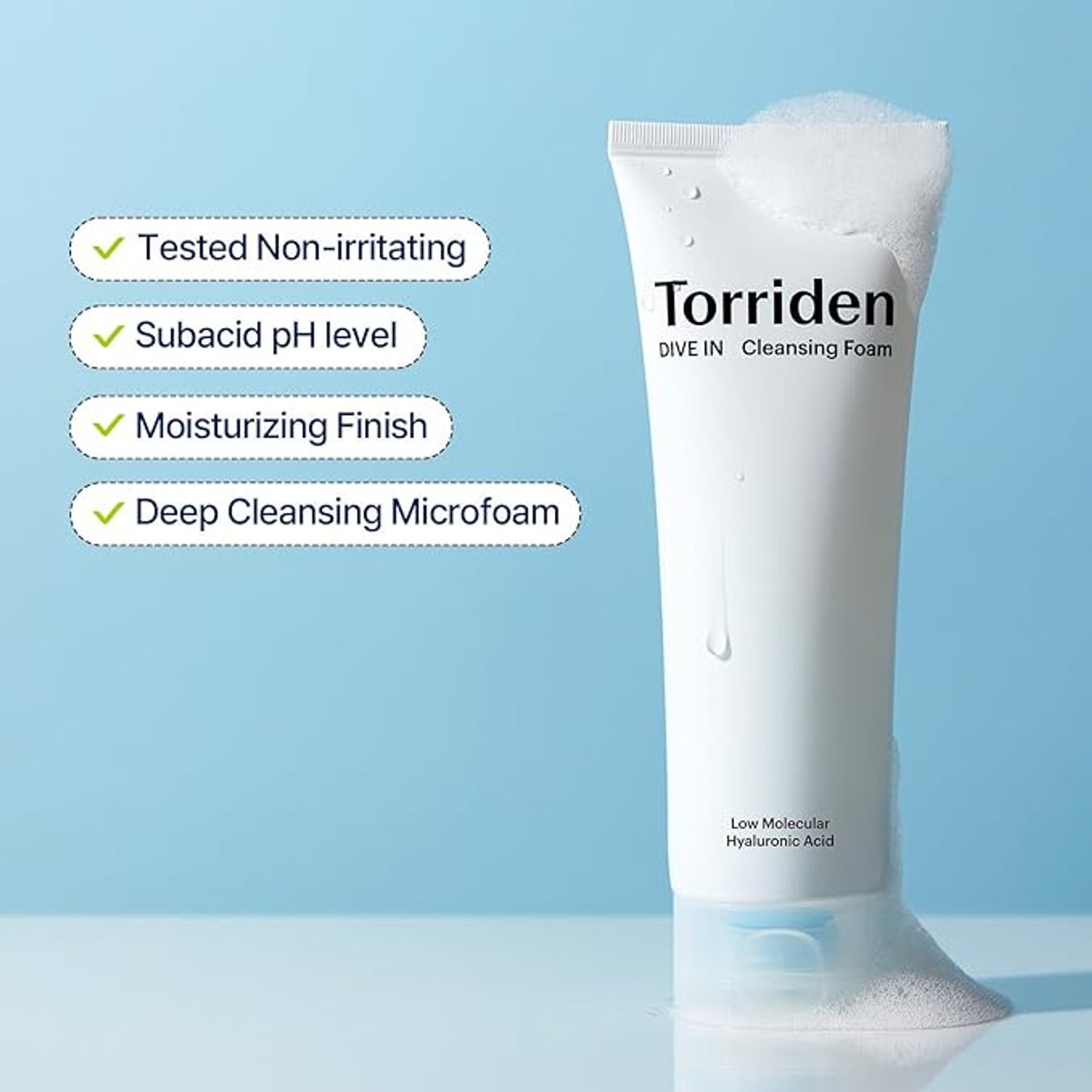 TORRIDEN DIVE-IN LOW MOLECULAR HYALURONIC ACID CLEANSING FOAM 150ML