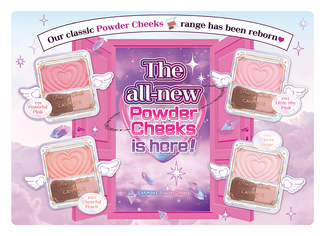 CANMAKE POWDER CHEEKS 1.8G - 4 COLOURS