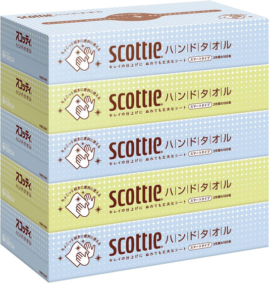 Scotty Paper Towels, Smart Type, 200 Sheets (100 Pairs), 5 Boxes