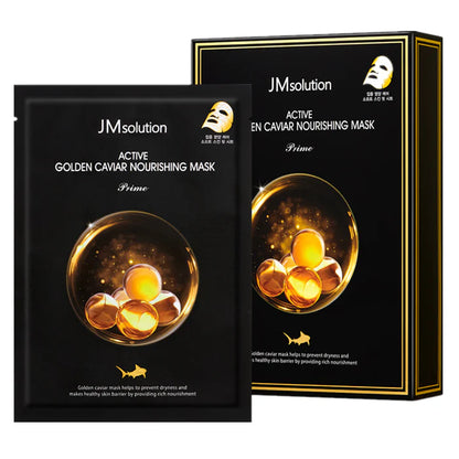 JM SOLUTION ACTIVE GOLDEN CAVIAR NOURISHING MASK 10PCS