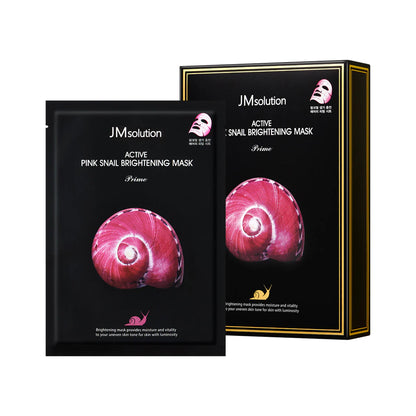 JM SOLUTION ACTIVE PINK SNAIL BRIGHTENING MASK SET PRIME 10PCS