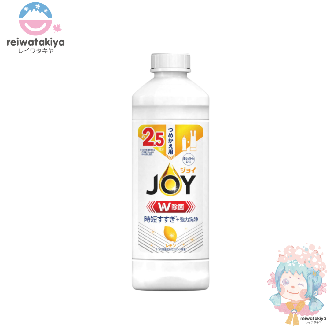 P&G JOY DISINFECTING AND DEODORISING DISHWASHING LIQUID LEMON SCENT 325ML REFILL