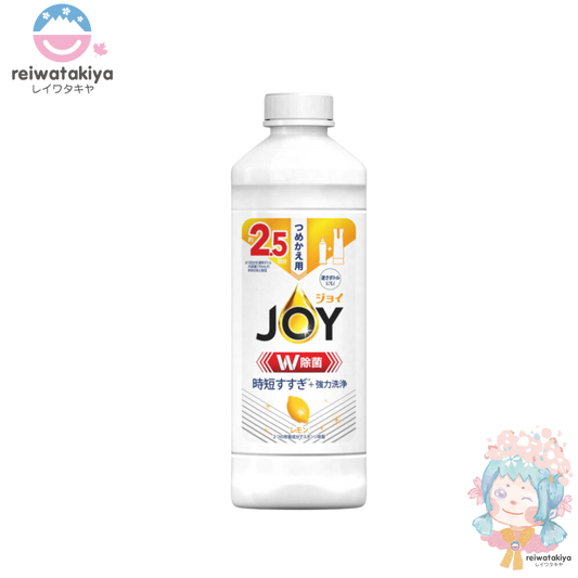 P&G JOY DISINFECTING AND DEODORISING DISHWASHING LIQUID LEMON SCENT 325ML REFILL