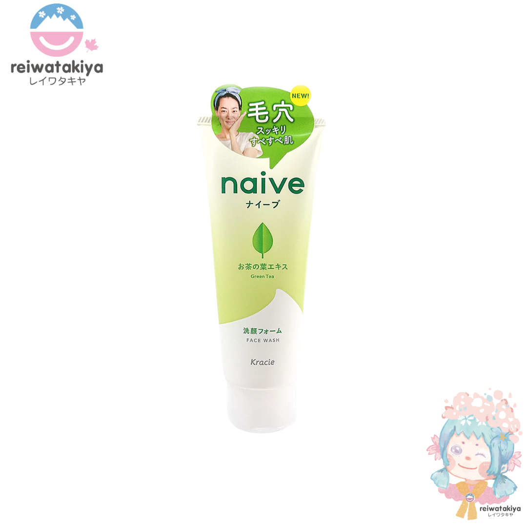 KRACIE NAIVE Green Tea Facial Cleansing Foam 130g