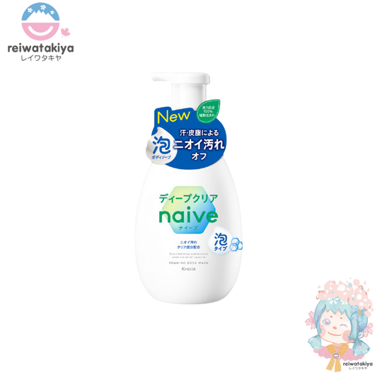 Kracie Naive Foaming Body Soap Deep Clear 600ml