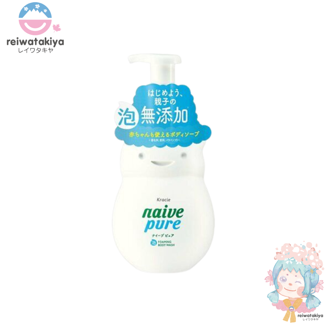 Kracie Naive PURE Body Wash FOAM Soap 550ml