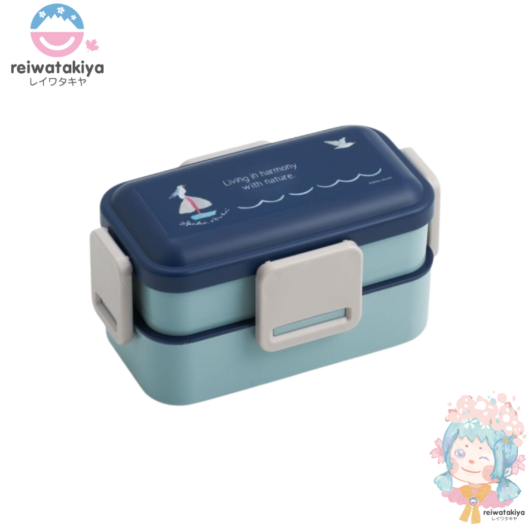 SKATER ANTIBACTERIAL 2 TIER LUNCH BOX 600ML (PEACEFUL OCEAN）