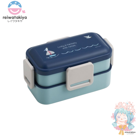 SKATER ANTIBACTERIAL 2 TIER LUNCH BOX 600ML (PEACEFUL OCEAN）