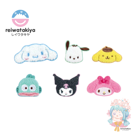 SANRIO MOKOMOKO FLUFFY EMBROIDERY STICKER - 3 TYPES