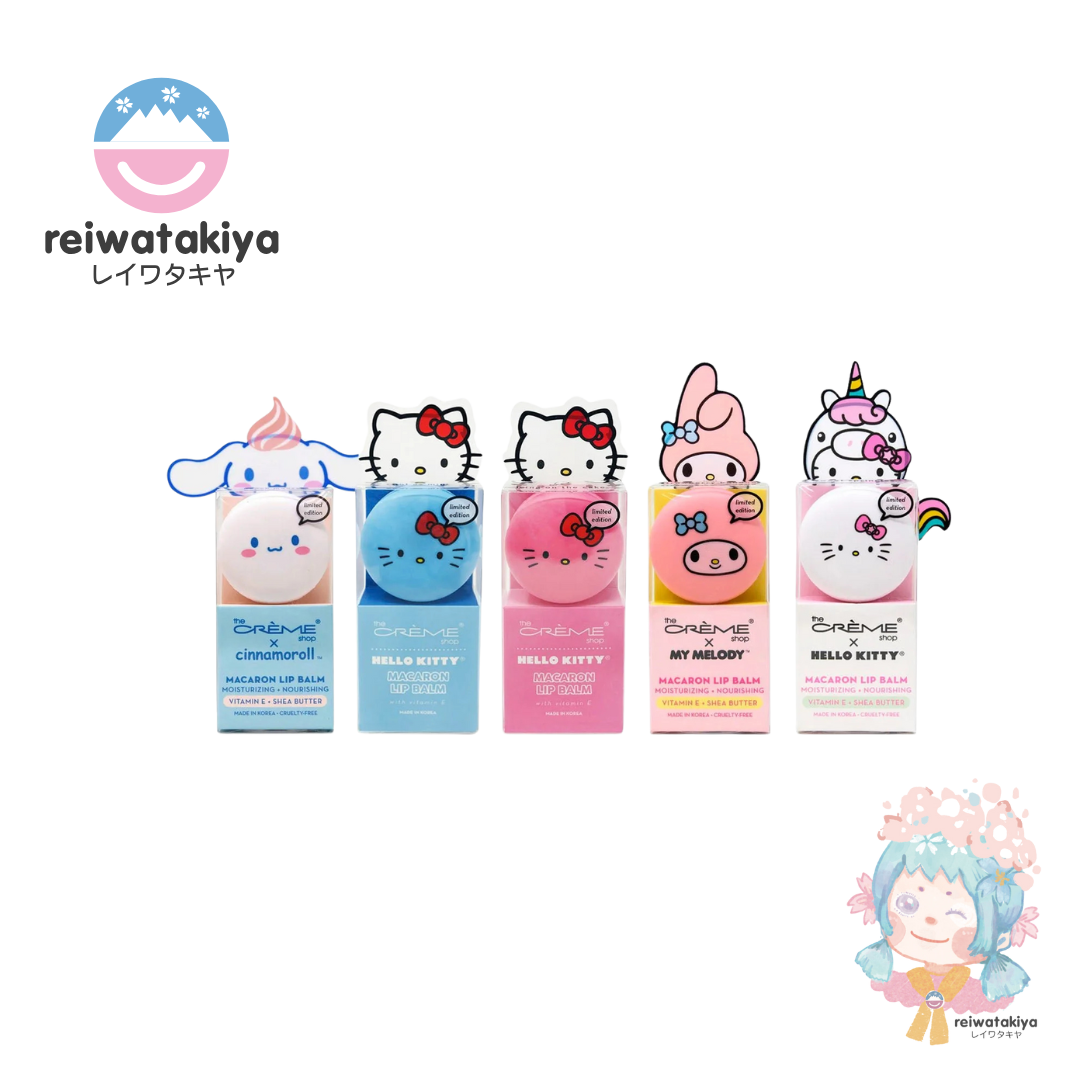 THE CREME SHOP HELLO KITTY & FRIENDS MACARON LIP BALM 7G - 2 TYPES