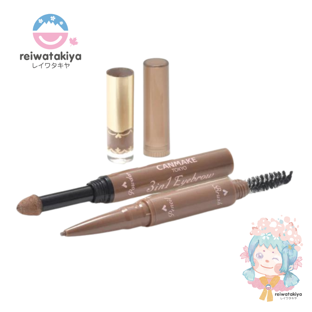 CANMAKE 3IN1 EYEBROW PENCIL 10G - 2 COLOURS