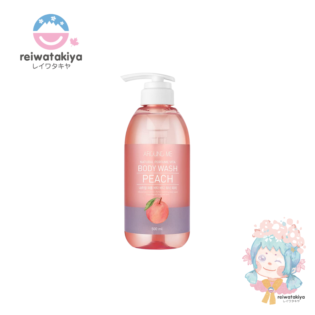 AROUND ME PERFUME VITA BODY WASH PEACH 500ML