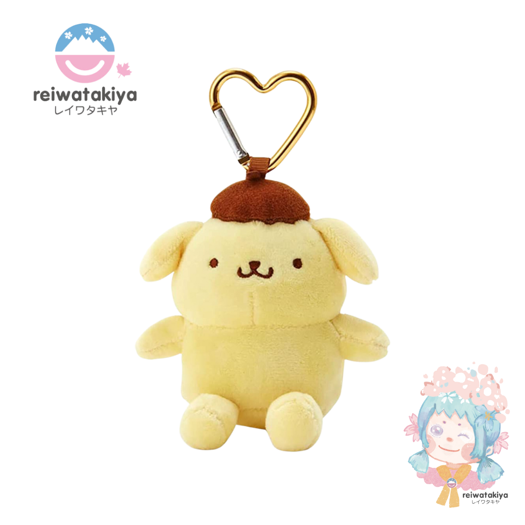 Sanrio Plush Mascot Holder with Heart Carabiner - PomPom Purin