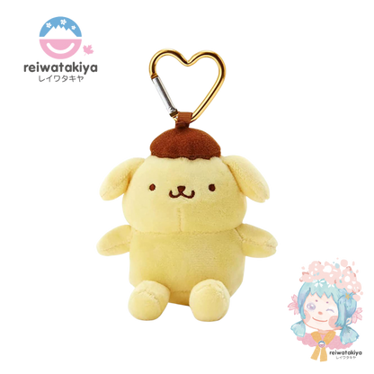 Sanrio Plush Mascot Holder with Heart Carabiner - PomPom Purin