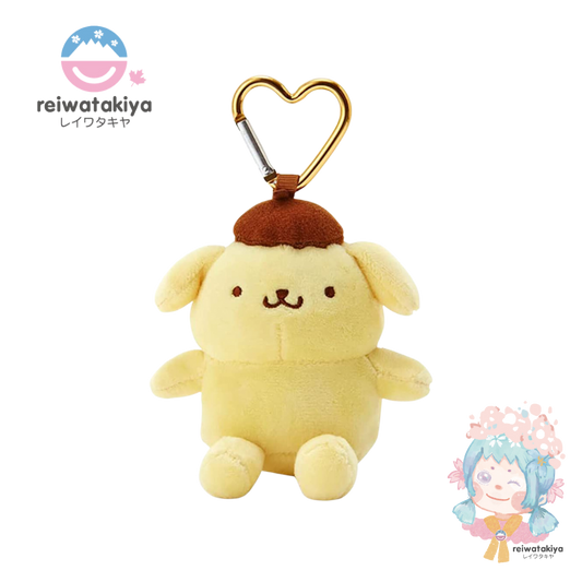 Sanrio Plush Mascot Holder with Heart Carabiner - PomPom Purin