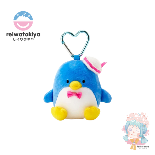 SANRIO PLUSH MASCOT HOLDER WITH HEART CARABINER TUXEDO SAM