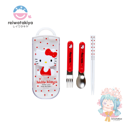 Japan Sanrio Original Lunch Trio Set - Hello Kitty / Relief