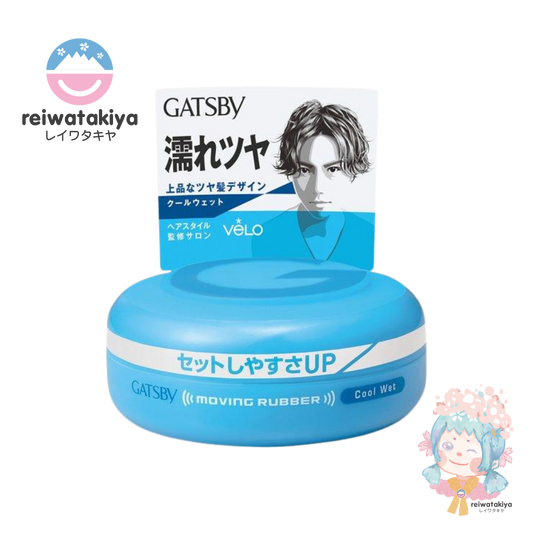 MANDOM GATSBY MOVING RUBBER HAIRWAX COOL WET 80G