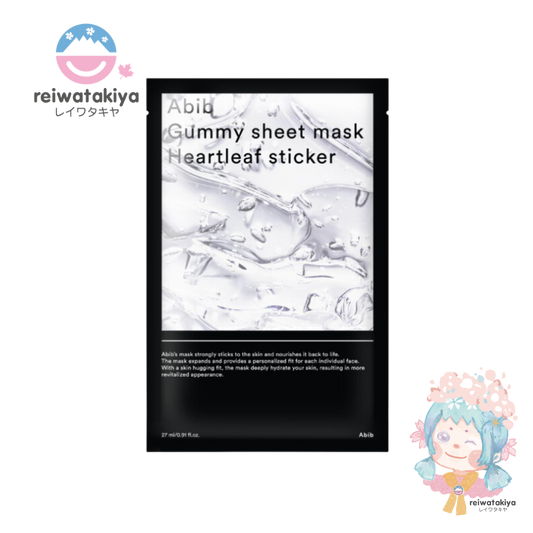 ABIB GUMMY SHEET MASK PACK HEARTLEAF STICKER 1PC