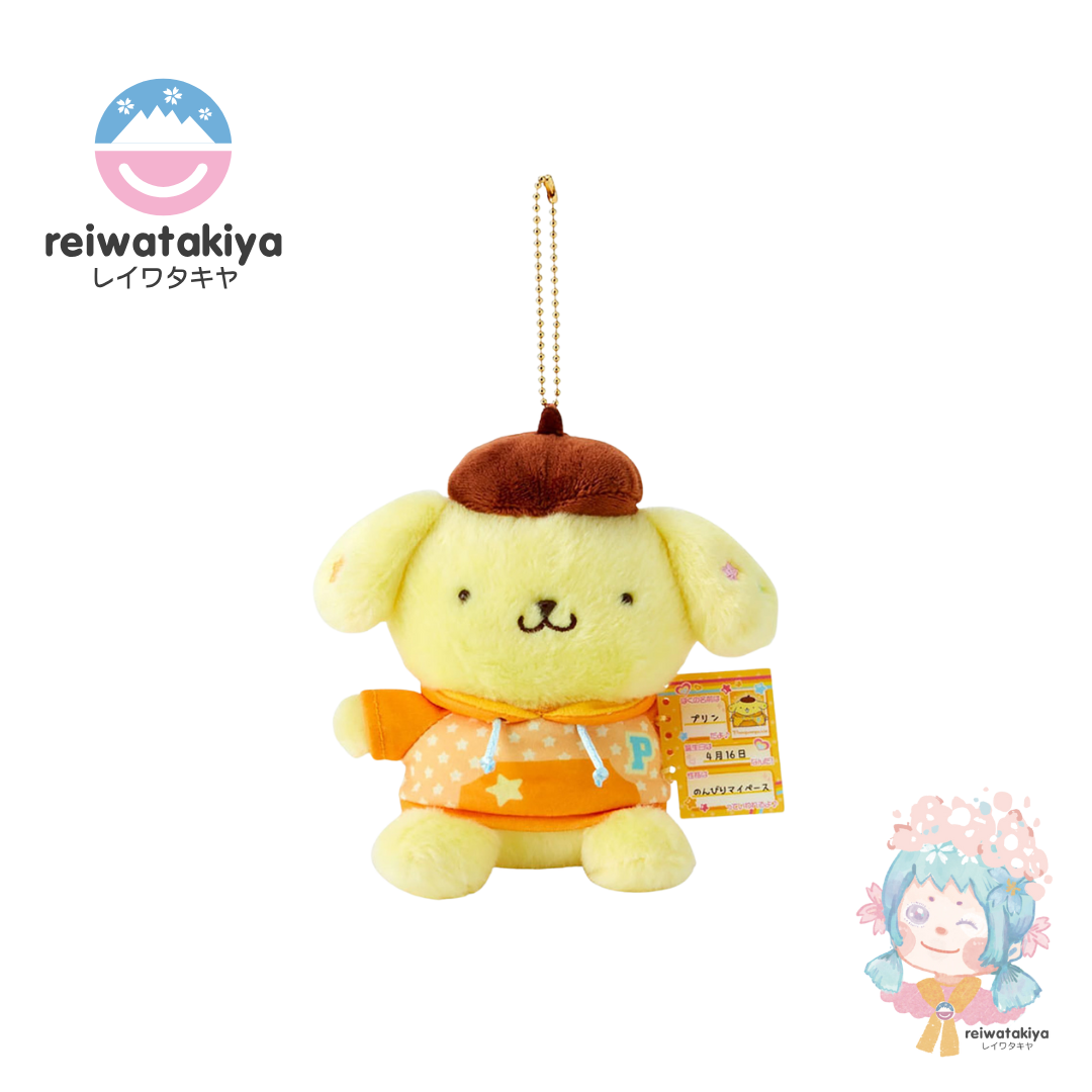 SANRIO POMPOM PURIN MASCOT HOLDER NOSTALGIC PROFILE BOOK