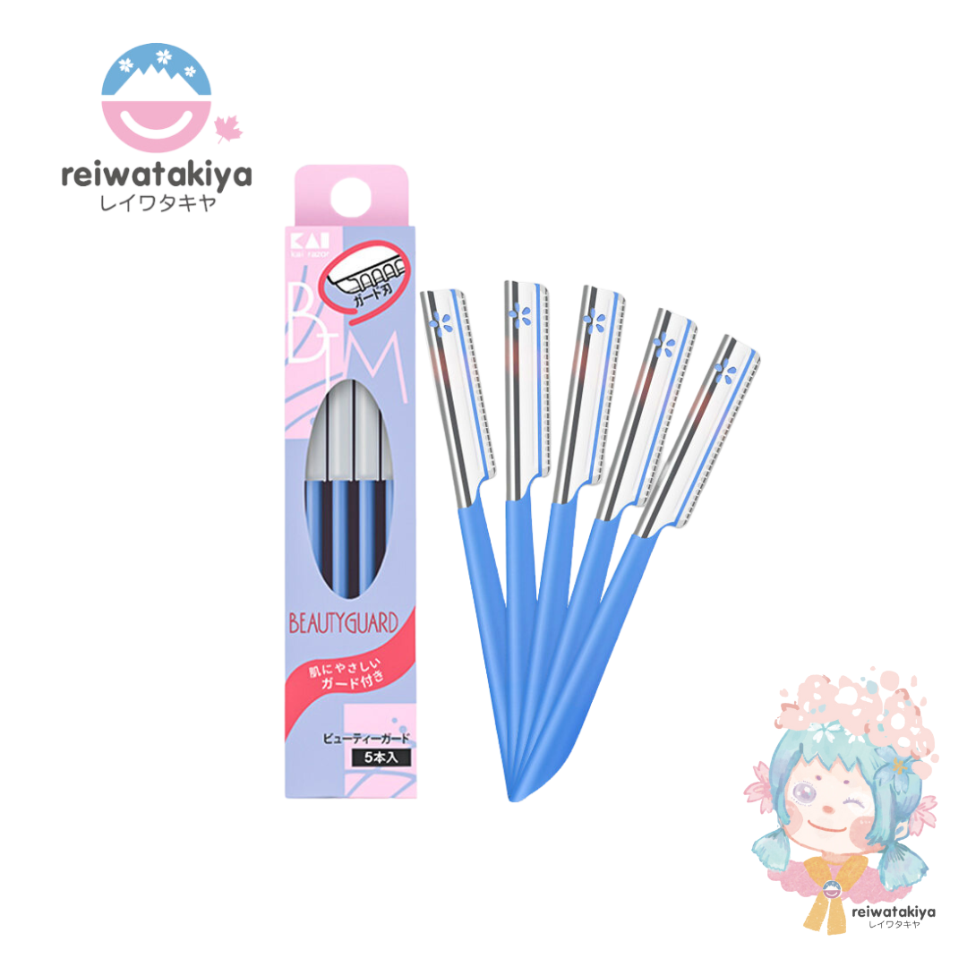 KAI FACE AND EYEBROW RAZOR BLUE 5PCS