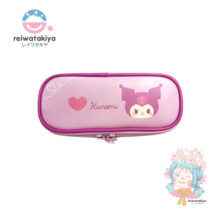 Sanrio Kuromi Leather full-open pencil case