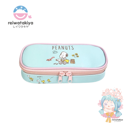 Sanrio Snoopy leather full-open pencil case