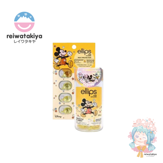 ELLIPS HAIR VITAMIN DISNEY MICKEY SMOOTH & SHINY YELLOW/TROPICAL FRUIT SCENT 1ML - 2 SIZES