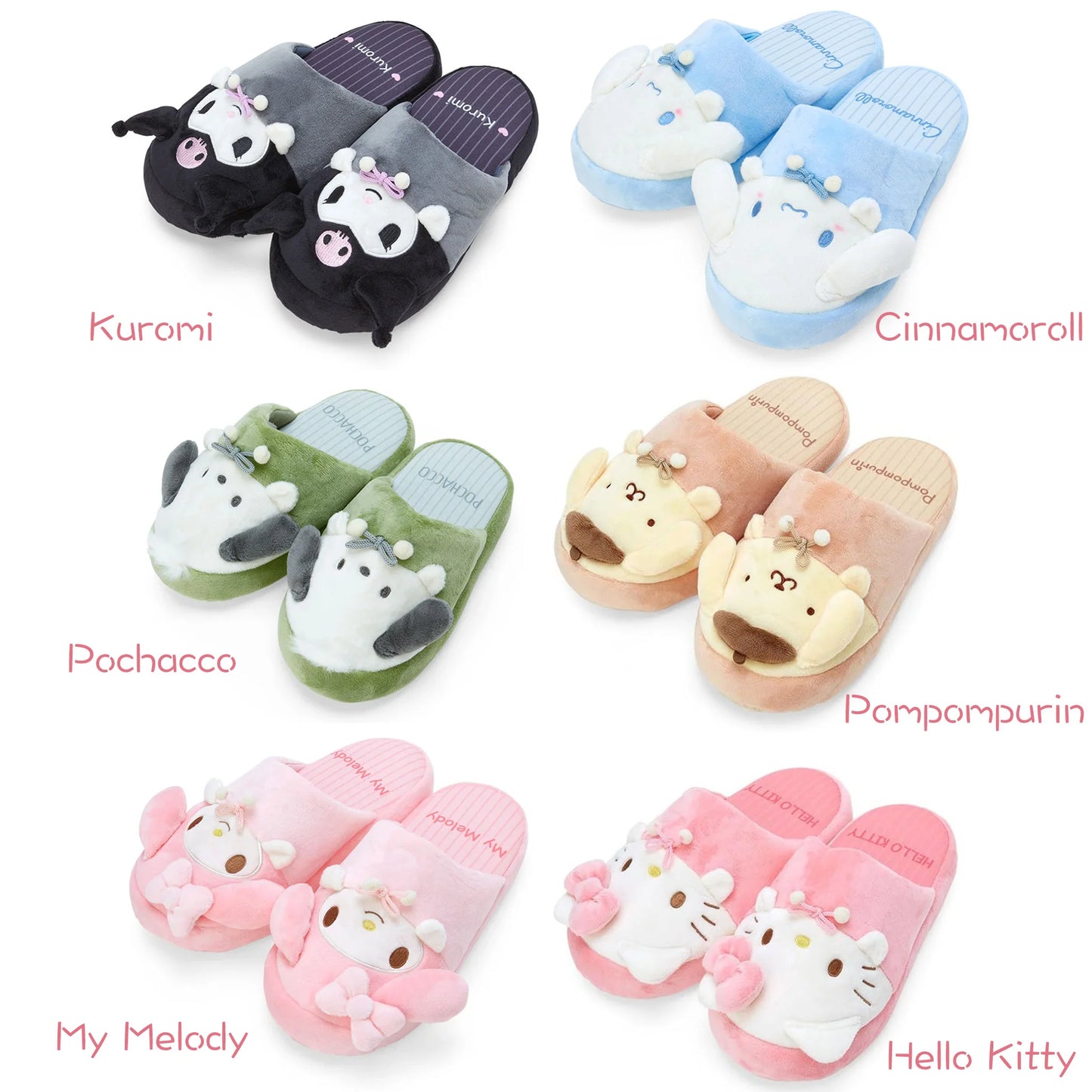 SANRIO CHARACTER ROOM KID SLIPPERS - 2 STYLE