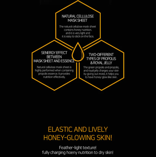 JM Solution Honey Luminous Royal Propolis Mask 10pcs