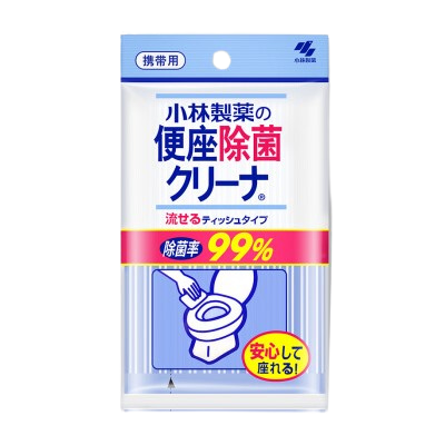 KOBAYASHI Toilet Seat Disinfectant Cleaner Flushable Tissue 10Pcs