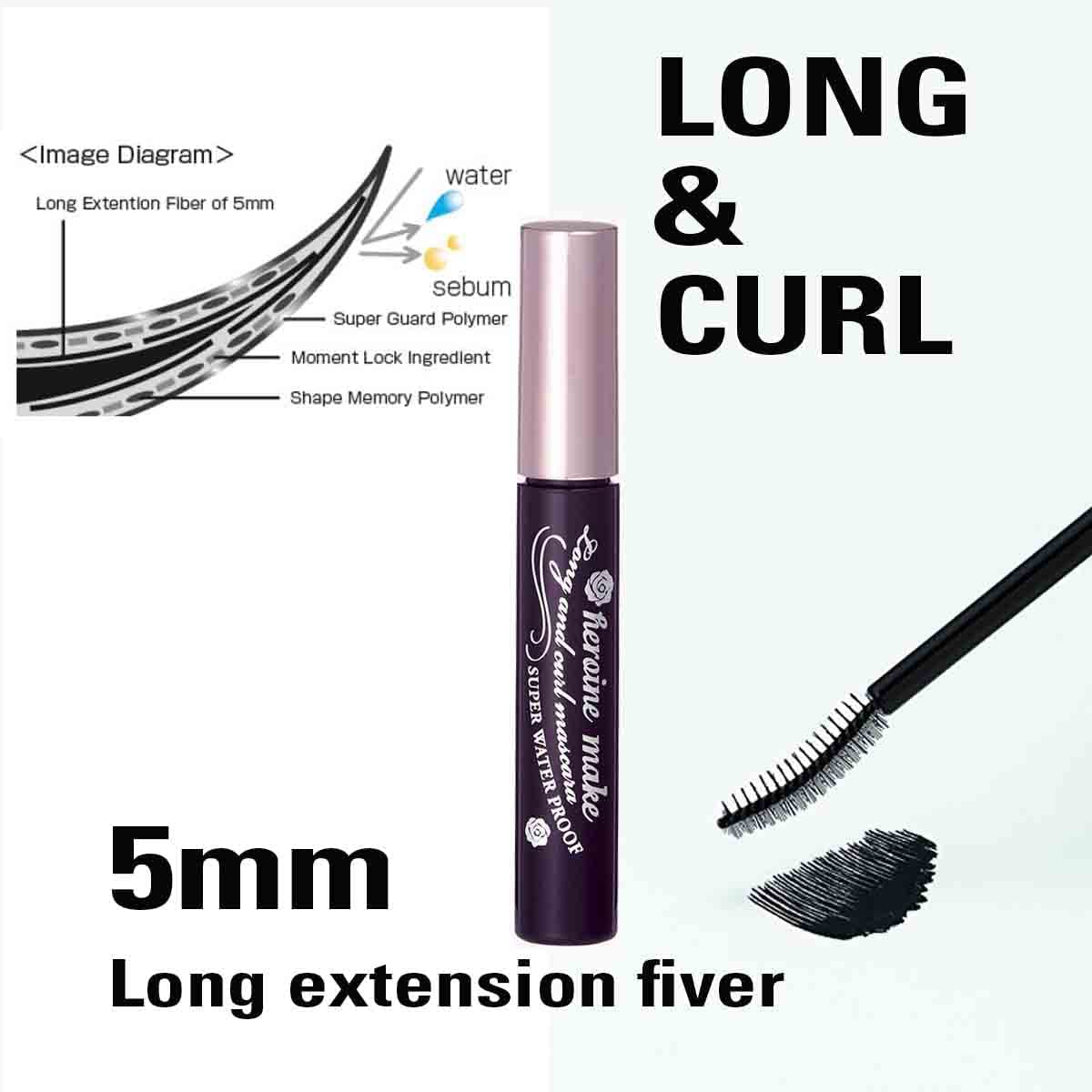 KISS ME HEROINE WATERPROOF MASCARA ADVANCED FILM 0.2G - 2 COLOURS