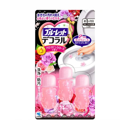 KOBAYASHI BLUELET DECORAL TOILET BOWL CLEANER 7.5G X 3 BOTTLES - 7 SCENTS