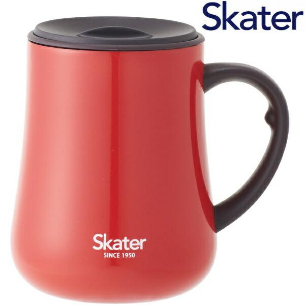 SKATER HEAT/COLD INSULATING STAINLESS STEEL MUG WITH LID 460ML RED