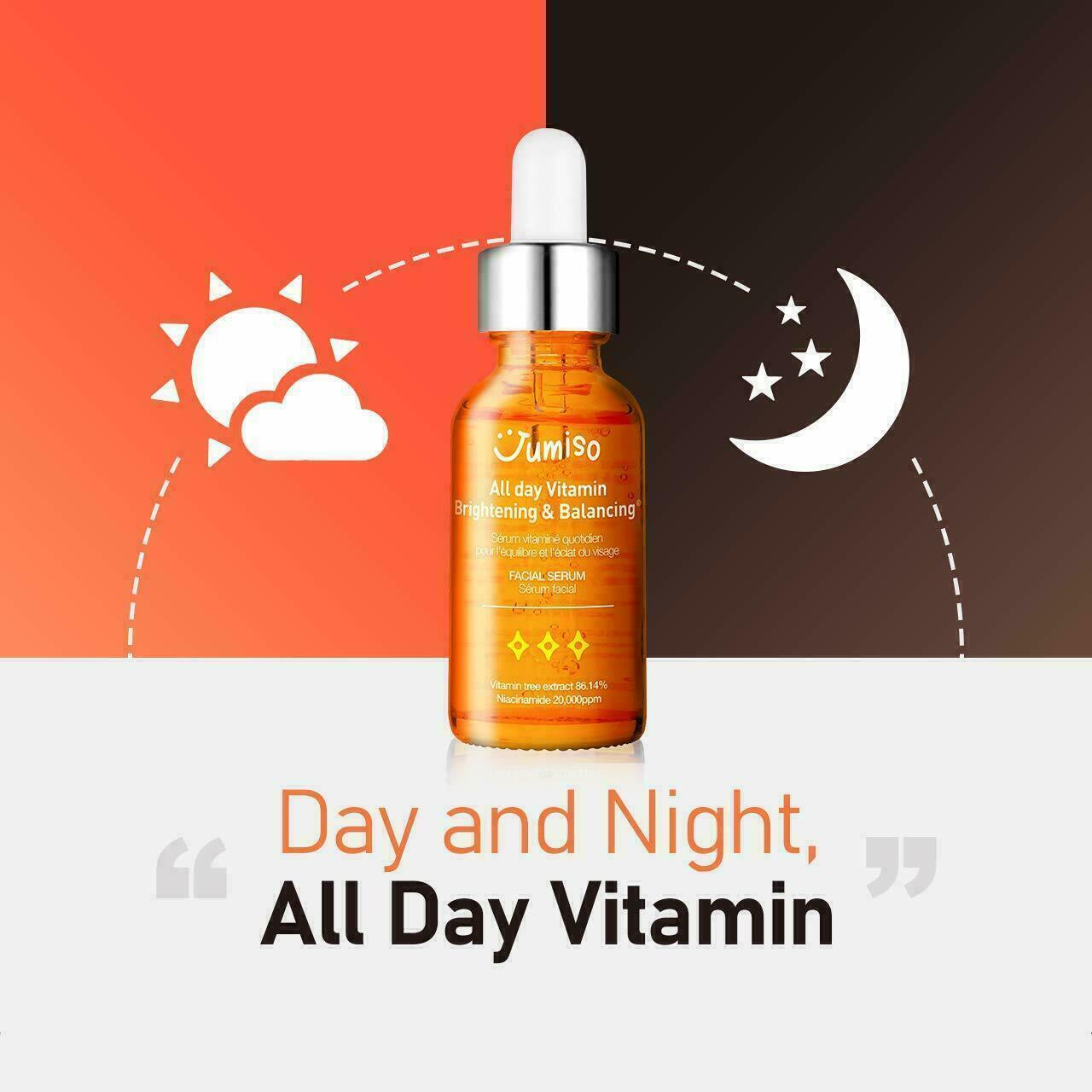 JUMISO ALL DAY VITAMIN BRIGHTENING & BALANCING FACIAL SERUM 30ML