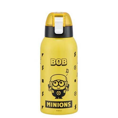 SKATER WATER BOTTLE 600ML WITH COVER MINION