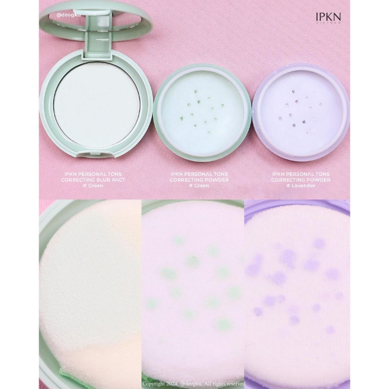 IPKN PERSONAL TONE CORRECTING BLUR PACT 5.5G - 2 COLOURS